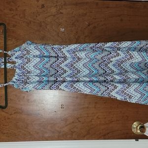 Boho style patterned midi dress